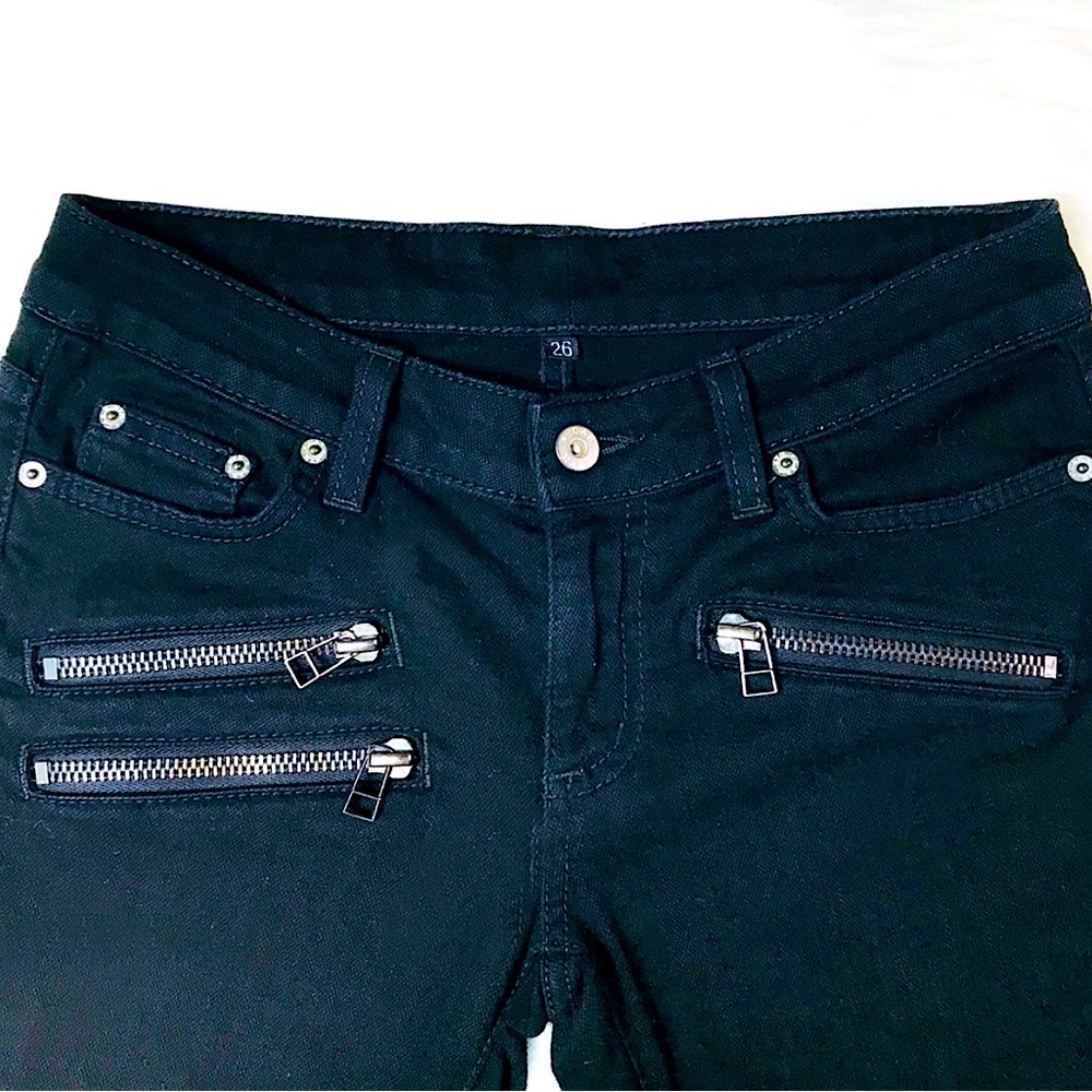 CARMAR Women "Ryan" Skinny Jeans w Zippers, sz 26